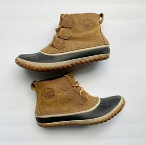 Sorel Out-N-About Duck Brown Leather Ankle Boot